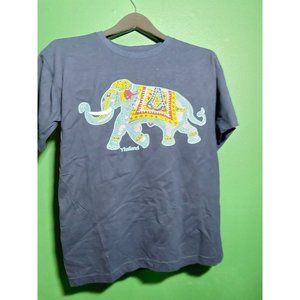 Thailand - Elephant - Men's Blue Short Sleeve T-Shirt - Size M